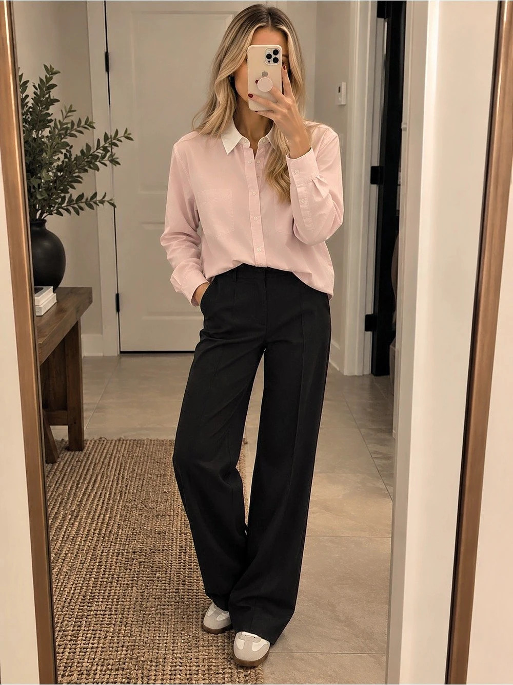 H&M L.O.G.G. Edition Pink Button Down Shirt